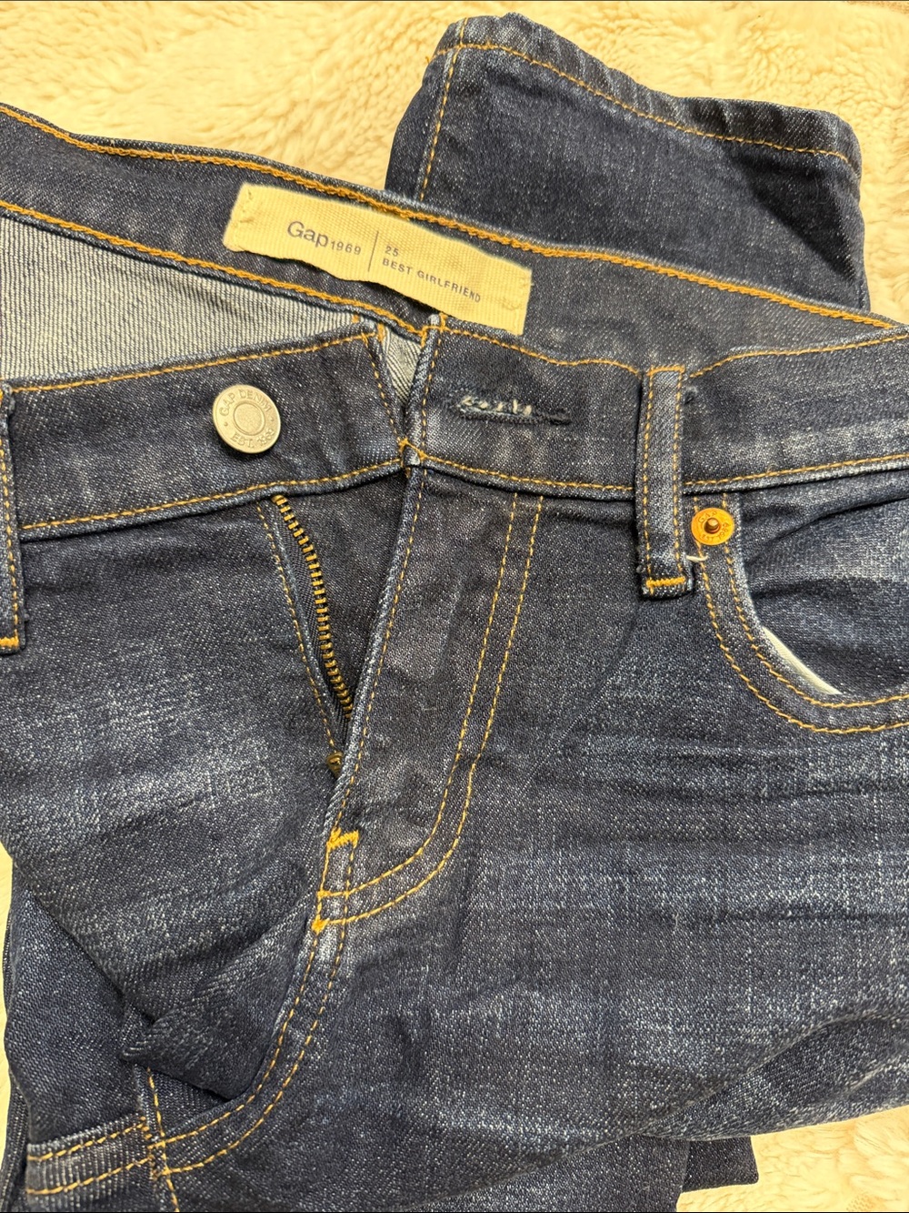 GAP Navy Blue womrn Slim Jeans with Contrast Stitching